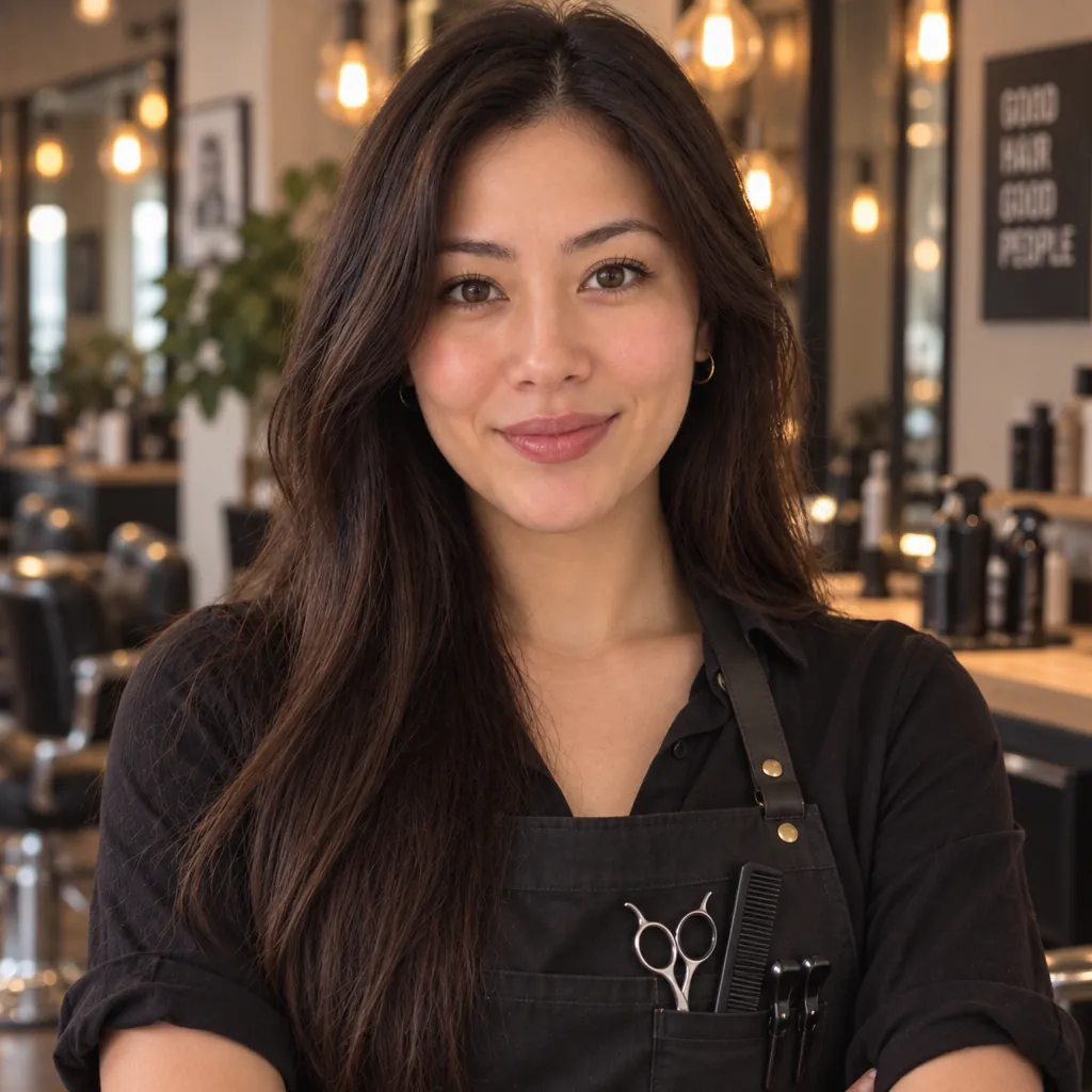 Stylist in salon