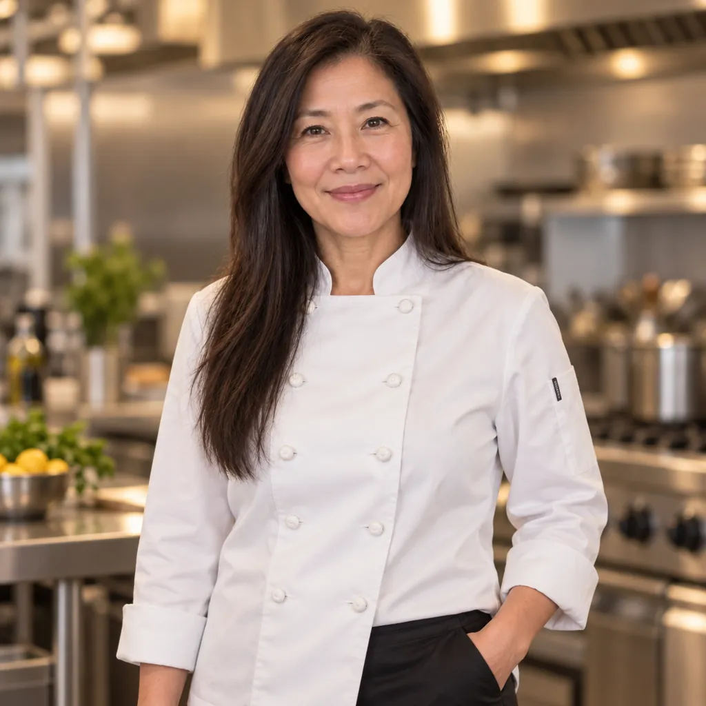 Head chef headshot, One hand in pocket pose