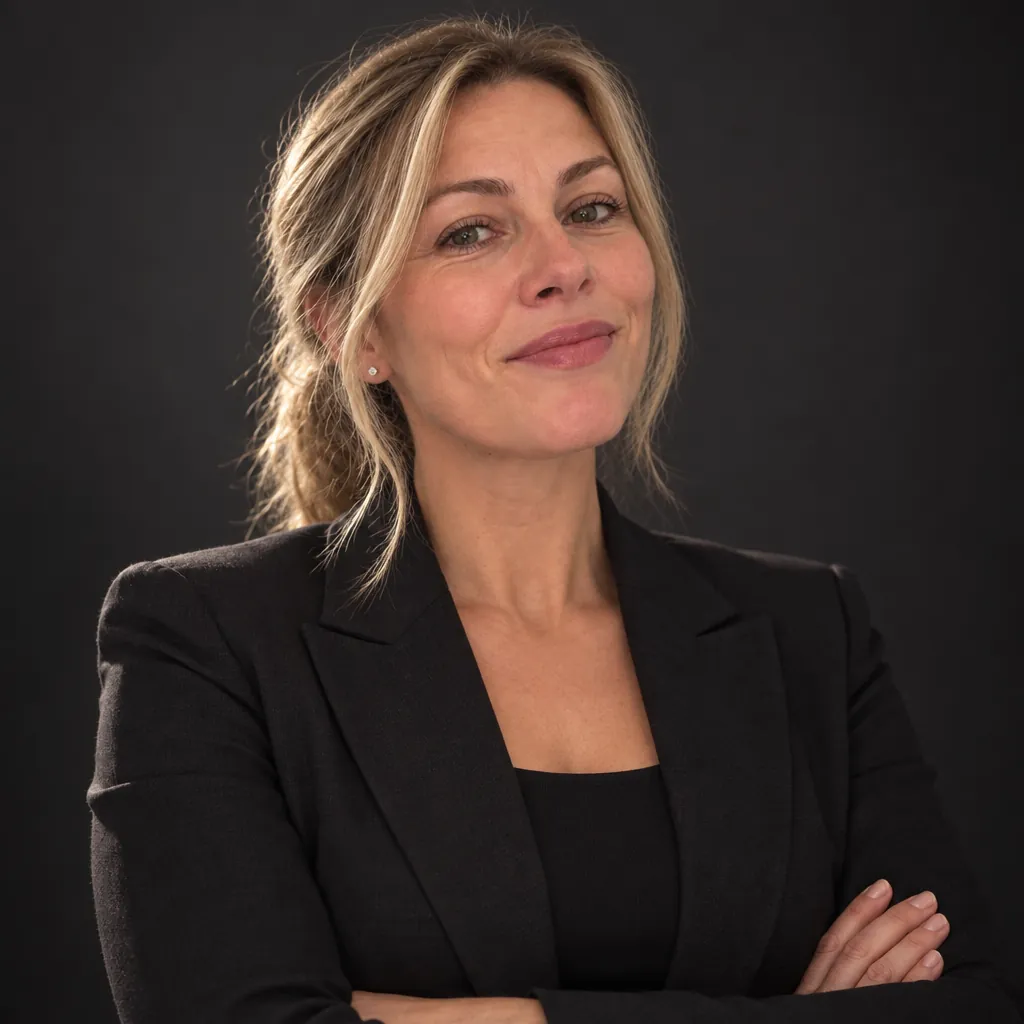 Executive dark headshot, Arms crossed pose