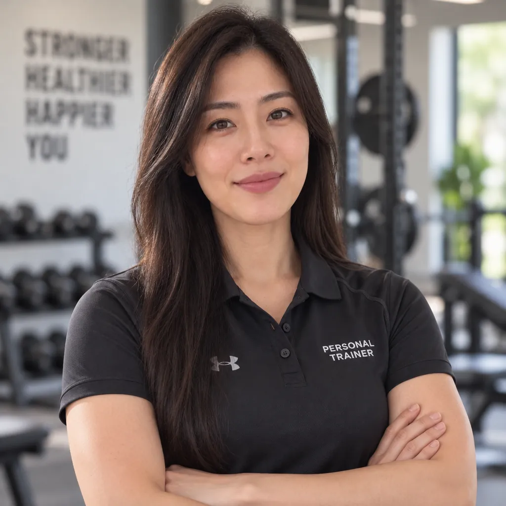 Fitness coach headshot, Arms crossed pose
