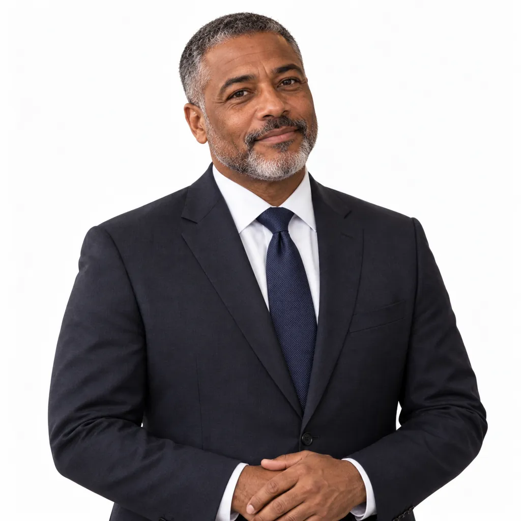 Formal clean headshot, Statesman stance pose
