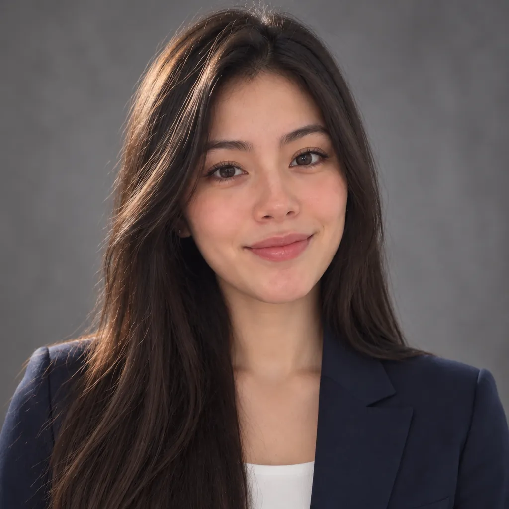 Studio gray headshot, Friendly tilt pose