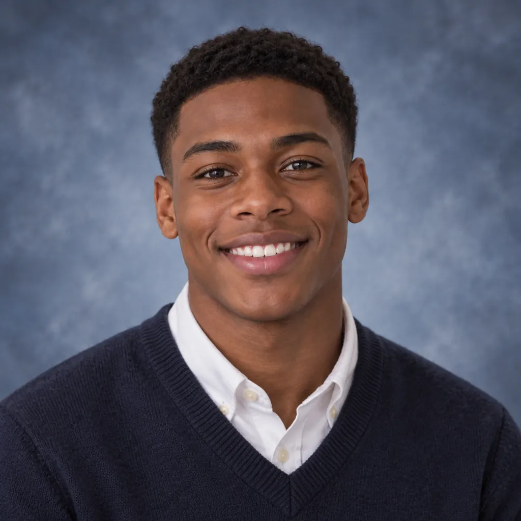 Yearbook classic headshot, Classic close-up pose